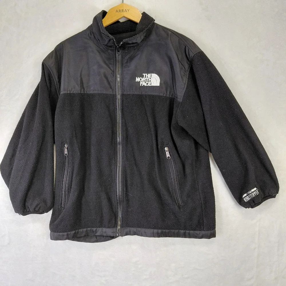 The North Face Gore Windstopper Fleece Jacket Black Mens Small Full Zip Denali